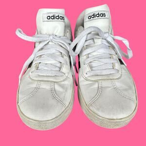 Kids Shoes Size 2.5 White and Black Adidas Classic